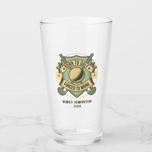 Grappig Humorous Golfquote Custom  Glas (Voorkant)