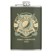 Grappig Humorous Golfquote Custom  Heupfles (Voorkant)