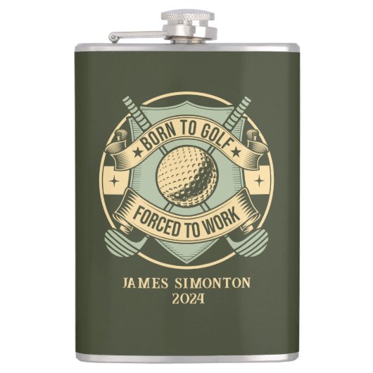 Grappig Humorous Golfquote Custom  Heupfles (Voorkant)