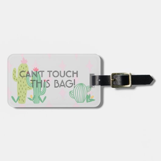 Grappig Humoureus Cactus Luggage Label Bagagelabel (Voorkant horizontaal)
