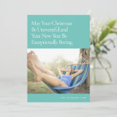 Grappig Humoureus Moderne Minimale Vakantie Foto K Kaart (Staand voorkant)