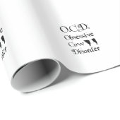 Grappig Humoureus OCD, obsessieve Koe stoornissen Cadeaupapier (Rol Hoek)