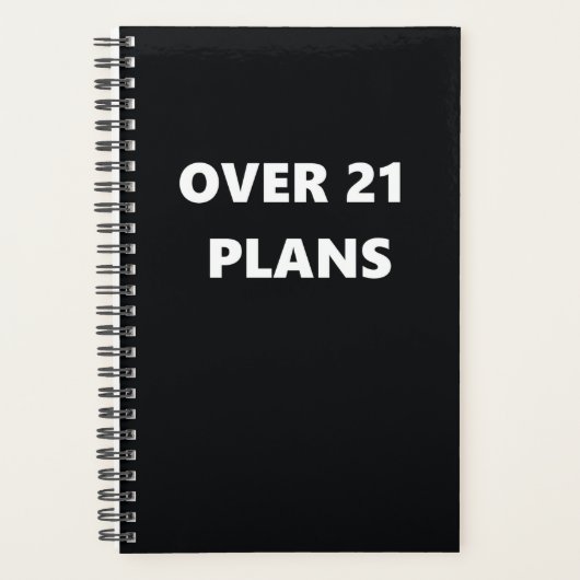 Grappig Humoureus over 21 plannen Planner (Voorkant)