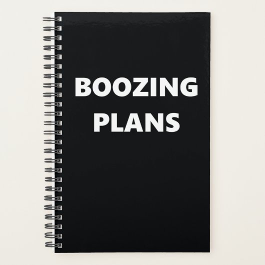 Grappig Humoureuze Boozing Plans Planner (Voorkant)
