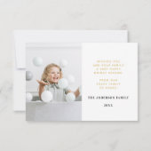 Grappig Humoureuze Kinder kerstkaarten Bedankkaart (Achterkant)