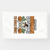 Grappig Husky Mensen Kostuum Halloween Hond Shirt Spandoek (Horizontaal)