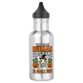 Grappig Husky Mensen Kostuum Halloween Hond Shirt Waterfles (Links)