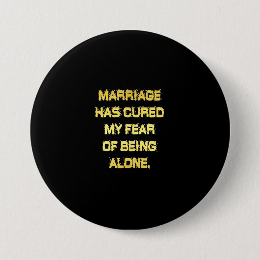 Grappig Huwelijk en Angst Grap Ronde Button 7,6 Cm (Voorkant)