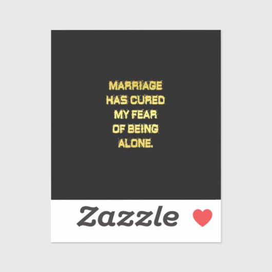 Grappig Huwelijk en Angst Grap Sticker (Vel)