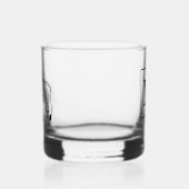 Grappig huwelijk monogram | Naam Whisky Glas (Links)