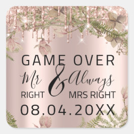 Grappig huwelijk Mr. Juist altijd dat Mrs. Vierkante Sticker