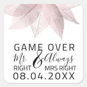 Grappig huwelijk Mr. Juist altijd dat Mrs. Vierkante Sticker