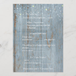 Grappig Huwelijksadvies, Rustiek Hout, Op Maat Programmakaart