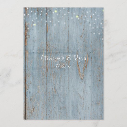 Grappig Huwelijksadvies, Rustiek Hout, Op Maat Programmakaart (Achterkant)