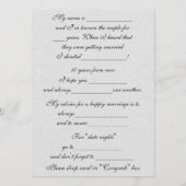 Grappig Huwelijksadvies voor Bruid & Bruidegom Advieskaart (Voorkant)