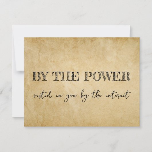 Grappig Huwelijksambtenaar Voorstel: 'Trouw ons'  Kaart (Voorkant)