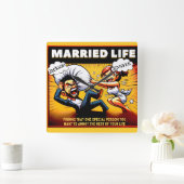 Grappig huwelijksgeschenk  Jubileum Vierkante Klok (Huis)