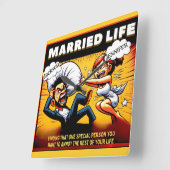 Grappig huwelijksgeschenk  Jubileum Vierkante Klok (Hoek)