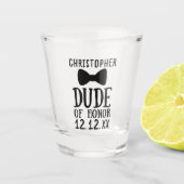 Grappig huwelijksvoorstel Kerel van betonglas Shot Glas (Voorkant)