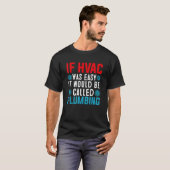 Grappig HVAC-technicus ontwerp airconditioning koe T-shirt (Voorkant volledig)