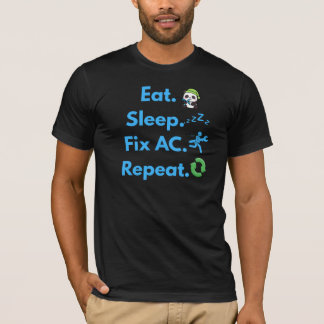 Grappig HVAC-technicus T-shirt – Eten Slapen AC re