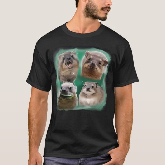 Grappig Hyrax Huilend naar de Maan Meme T-Shirt - (Voorkant)