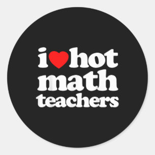 Grappig I Hart Heet Wiskunde Leraren Retro Vintage Ronde Sticker