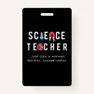Grappig I Heart Love Science & Biology Teacher Gif Badge