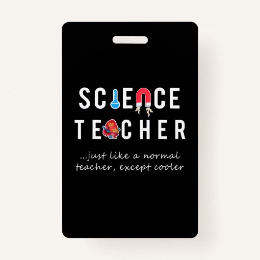 Grappig I Heart Love Science & Biology Teacher Gif Badge (Voorkant)