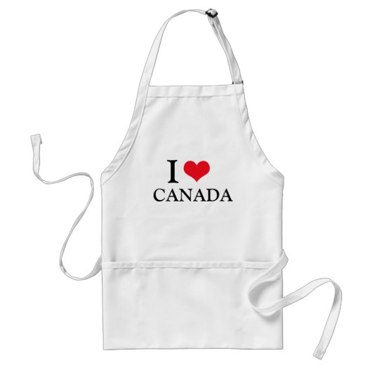 Grappig I LOVE CANADA Vaderdag Pap cadeau BBQ Standaard Schort (Voorkant)