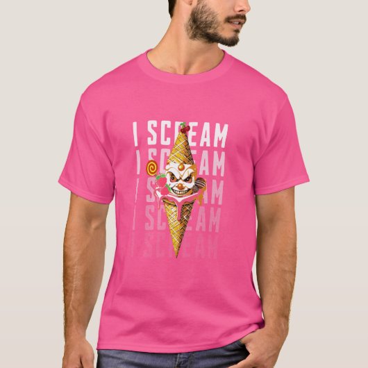 Grappig Ice Cream Halloween Behandel eng Kwaad Clo T-shirt (Voorkant)