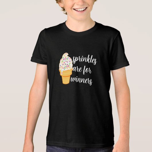Grappig Ice Cream Quote, Gezegden gepersonaliseerd Tri-Blend Shirt (Voorkant)
