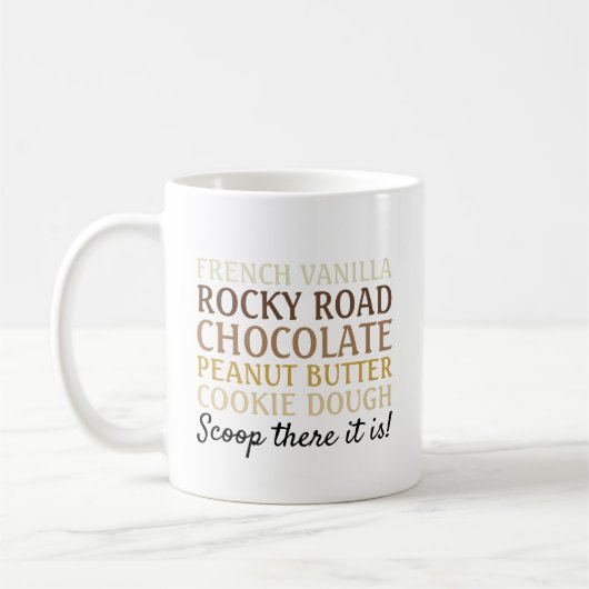 Grappig Ice Cream Scoop daar is het Koffiemok (Links)