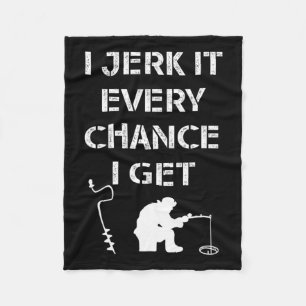 Grappig Ice Gevist Quote voor Frozen Lake Fisherma Fleece Deken