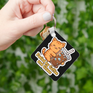 Grappig Iced Coffee Liefhebber Cadeau Sleutelhanger