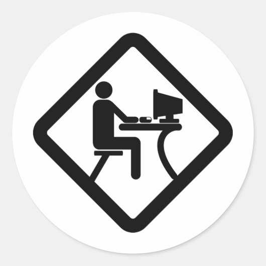 grappig icoon ronde sticker (Voorkant)