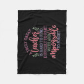 Grappig idee op de dag van waardering van leraren fleece deken (Voorkant)