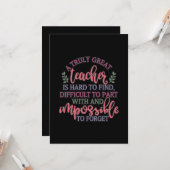 Grappig idee op de dag van waardering van leraren kaart (Voorkant / Achterkant in situ)