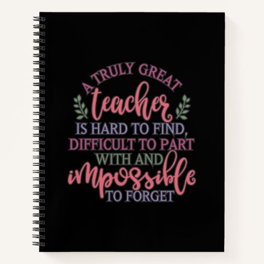 Grappig idee op de dag van waardering van leraren notitieboek (Voorkant)