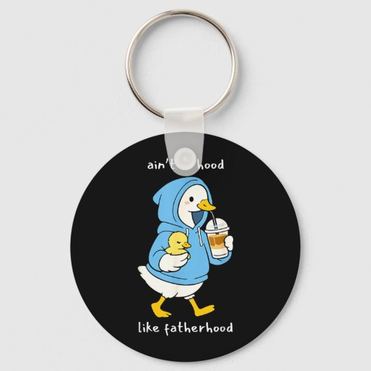 Grappig idee voor een eend of gans voor Vaderdag v Sleutelhanger (Voorkant)