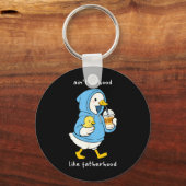 Grappig idee voor een eend of gans voor Vaderdag v Sleutelhanger (Voorkant)