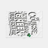 Grappig idee voor St. Patrick-viering Iers outfit Fleece Deken (Voorkant (Horizontaal))