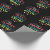 Grappig Idiom Retro Squeaky Wheel krijgt het vet Cadeaupapier (Hoek)