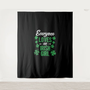 Grappig Iedereen houdt van een Iers meisje St Patr Wandkleed