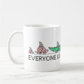 Grappig iedereen houdt van Shark Week Koffiemok (Links)