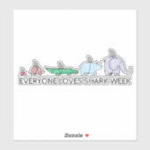 Grappig iedereen houdt van Shark Week Sticker (Vel)