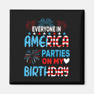 Grappig iedereen in Amerika feesten op mijn verjaa Magneet