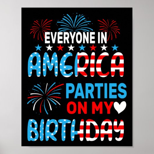 Grappig iedereen in Amerika feesten op mijn verjaa Poster (Voorkant)