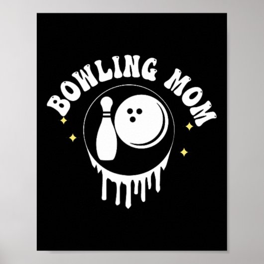 Grappig Iemands Harde Mond Bowling Mama Moeder Poster (Voorkant)