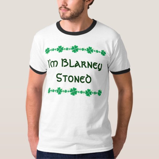 Grappig Iers "Blarney Stoned" t-shirt (Voorkant)